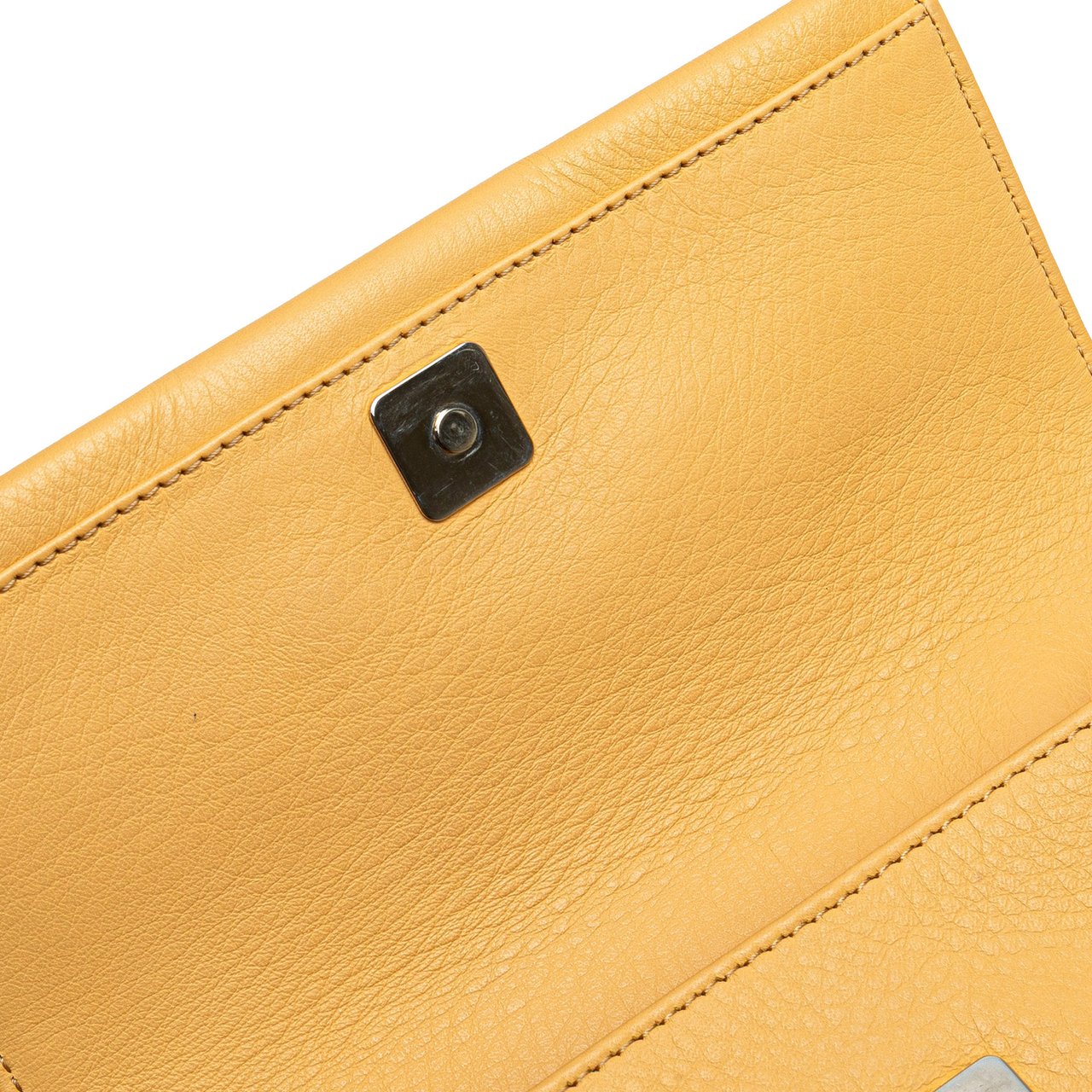 Fendi Leather Fendista Pochette Crossbody Geel