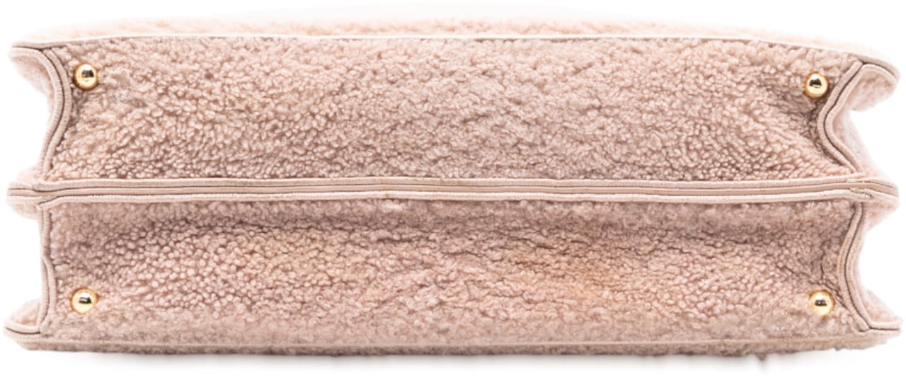 Fendi Large Shearling Peekaboo ISeeU Satchel Roze