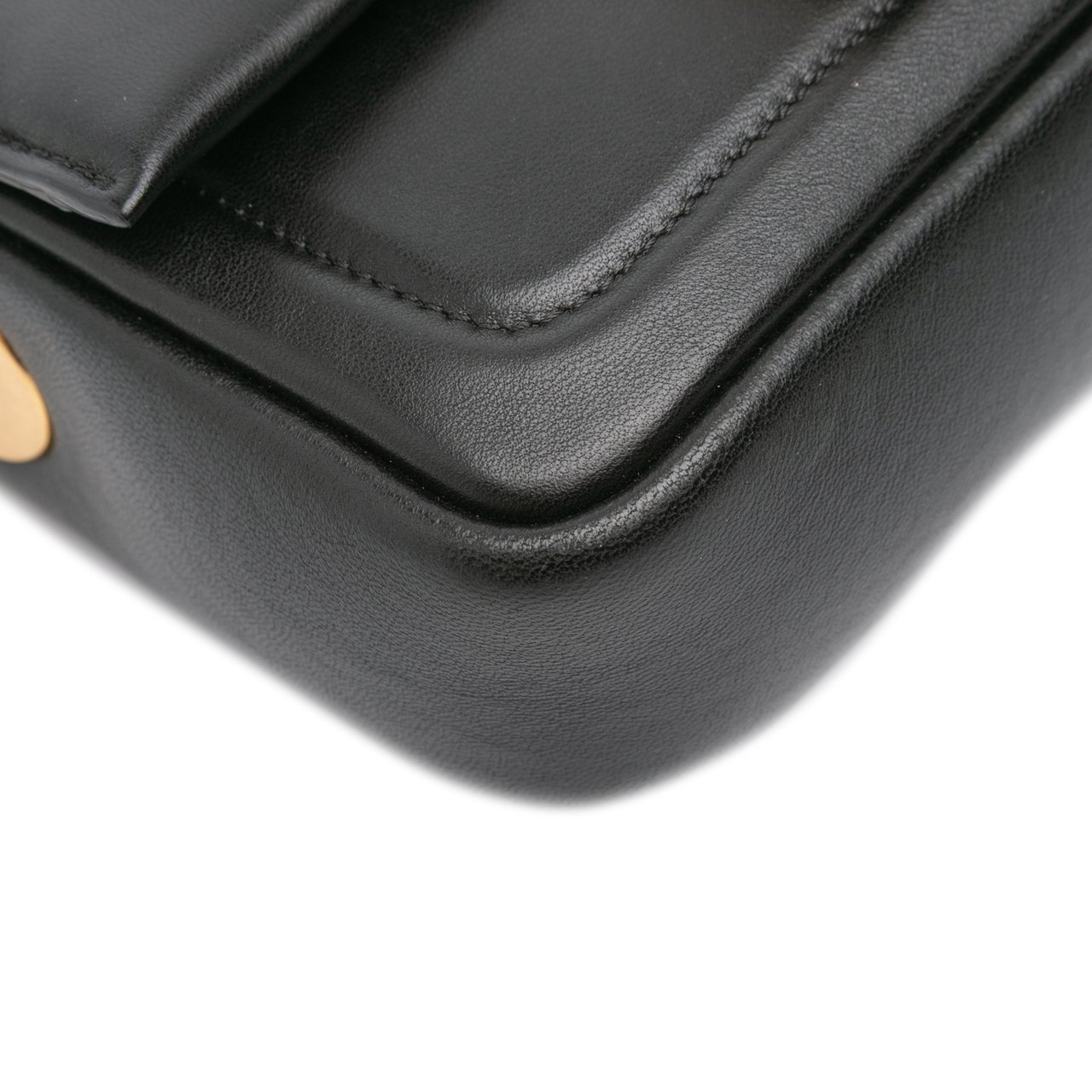 Fendi Mini Nappa Apolo Chain Baguette Shoulder Bag Zwart