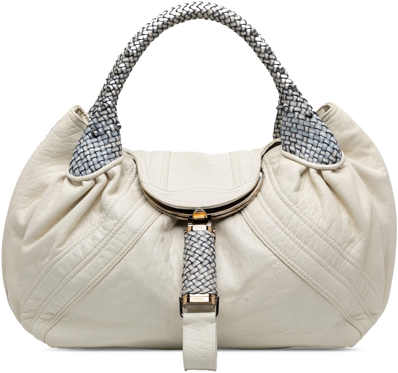 Fendi Leather Spy Handbag Wit