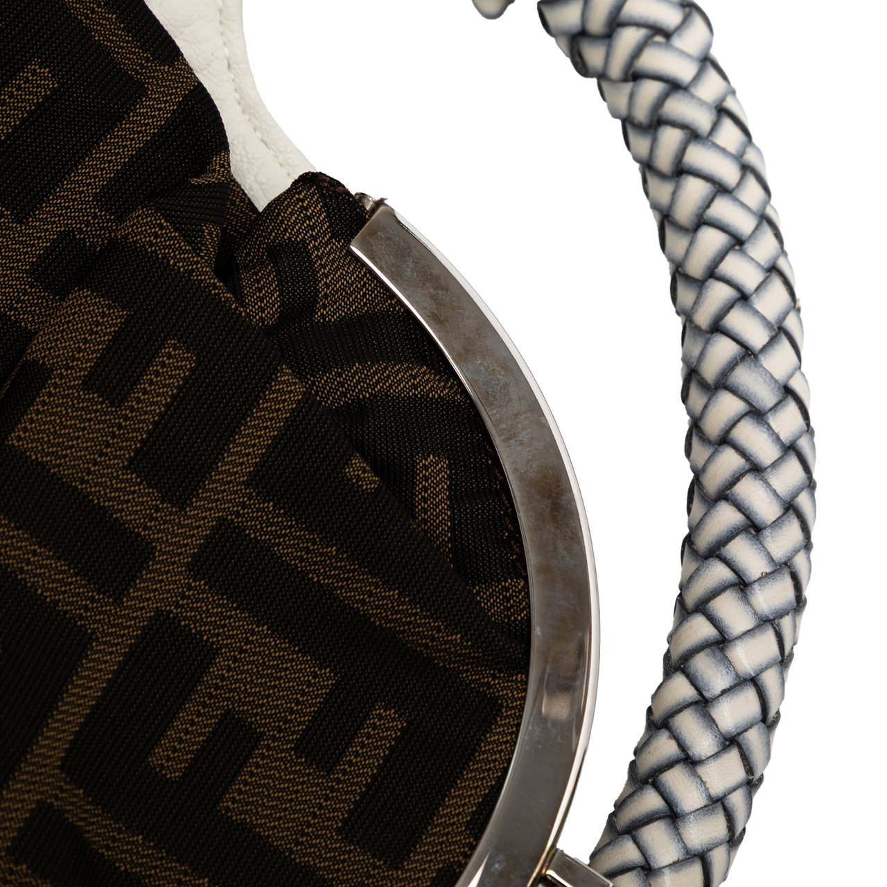 Fendi Leather Spy Handbag Wit