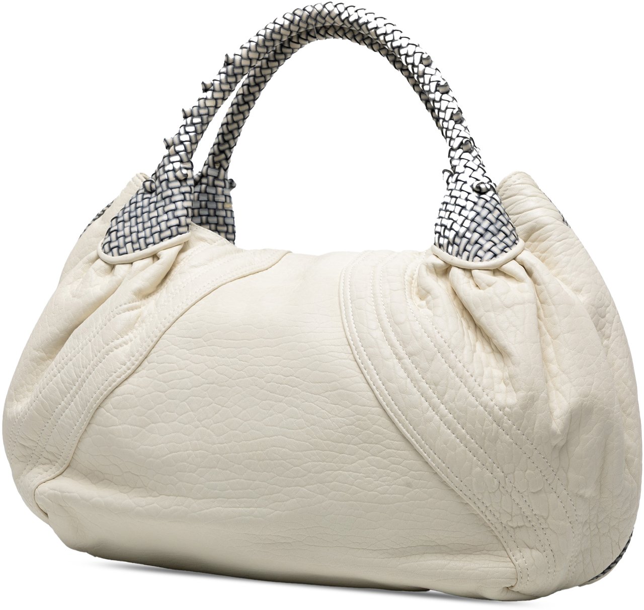 Fendi Leather Spy Handbag Wit