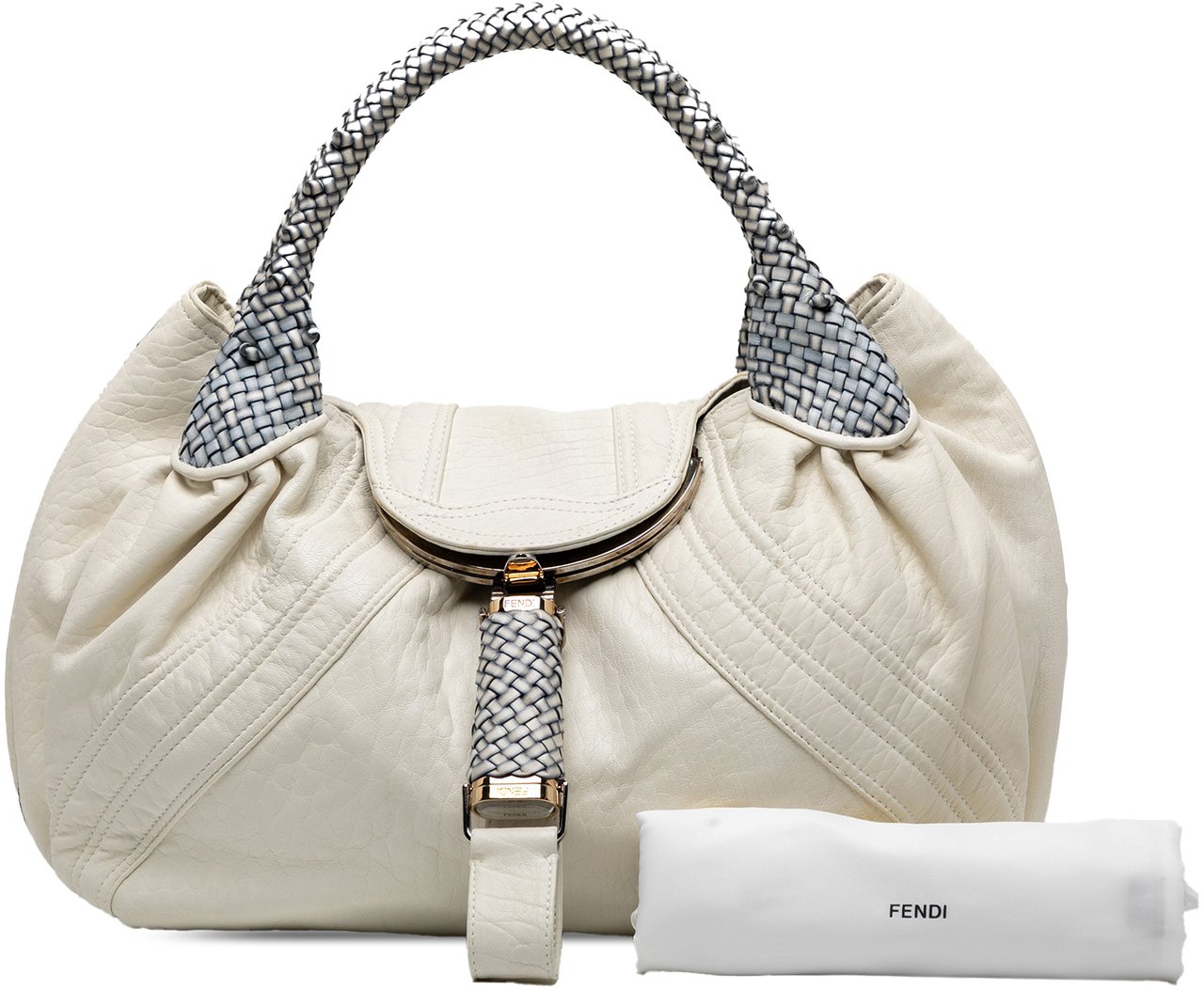 Fendi Leather Spy Handbag Wit