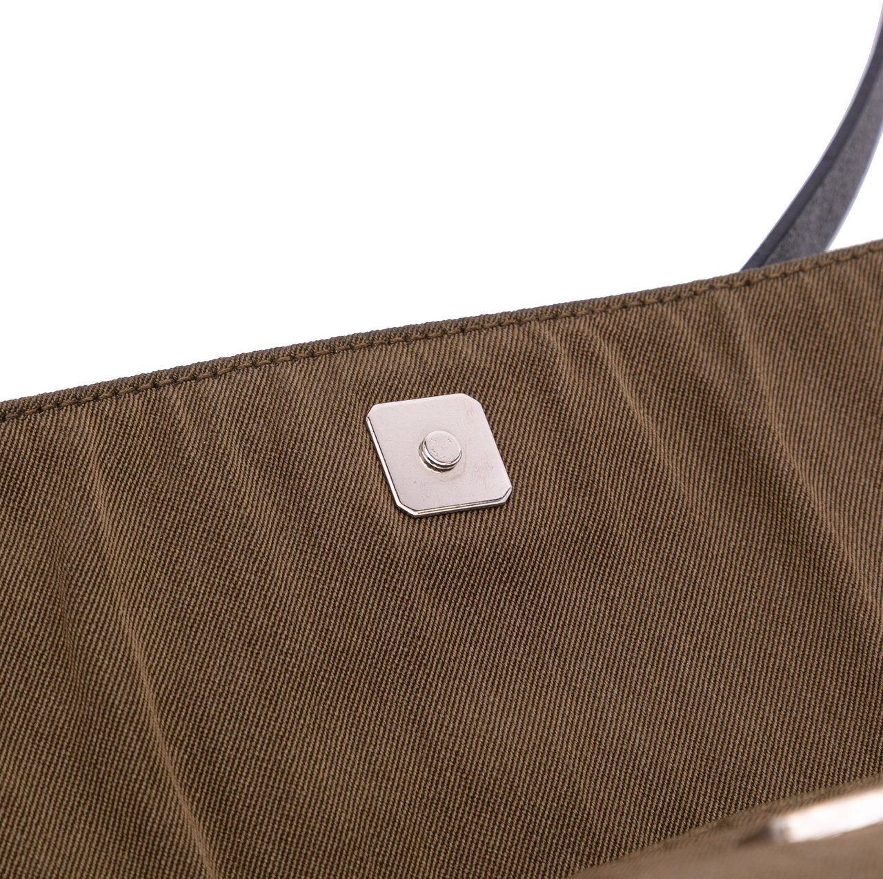 Fendi Canvas Flap Shoulder Bag Bruin