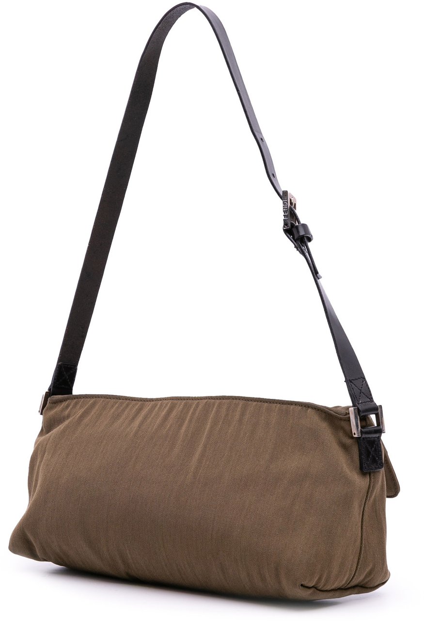 Fendi Canvas Flap Shoulder Bag Bruin