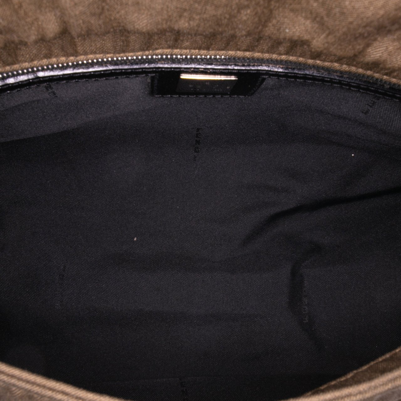 Fendi Canvas Flap Shoulder Bag Bruin