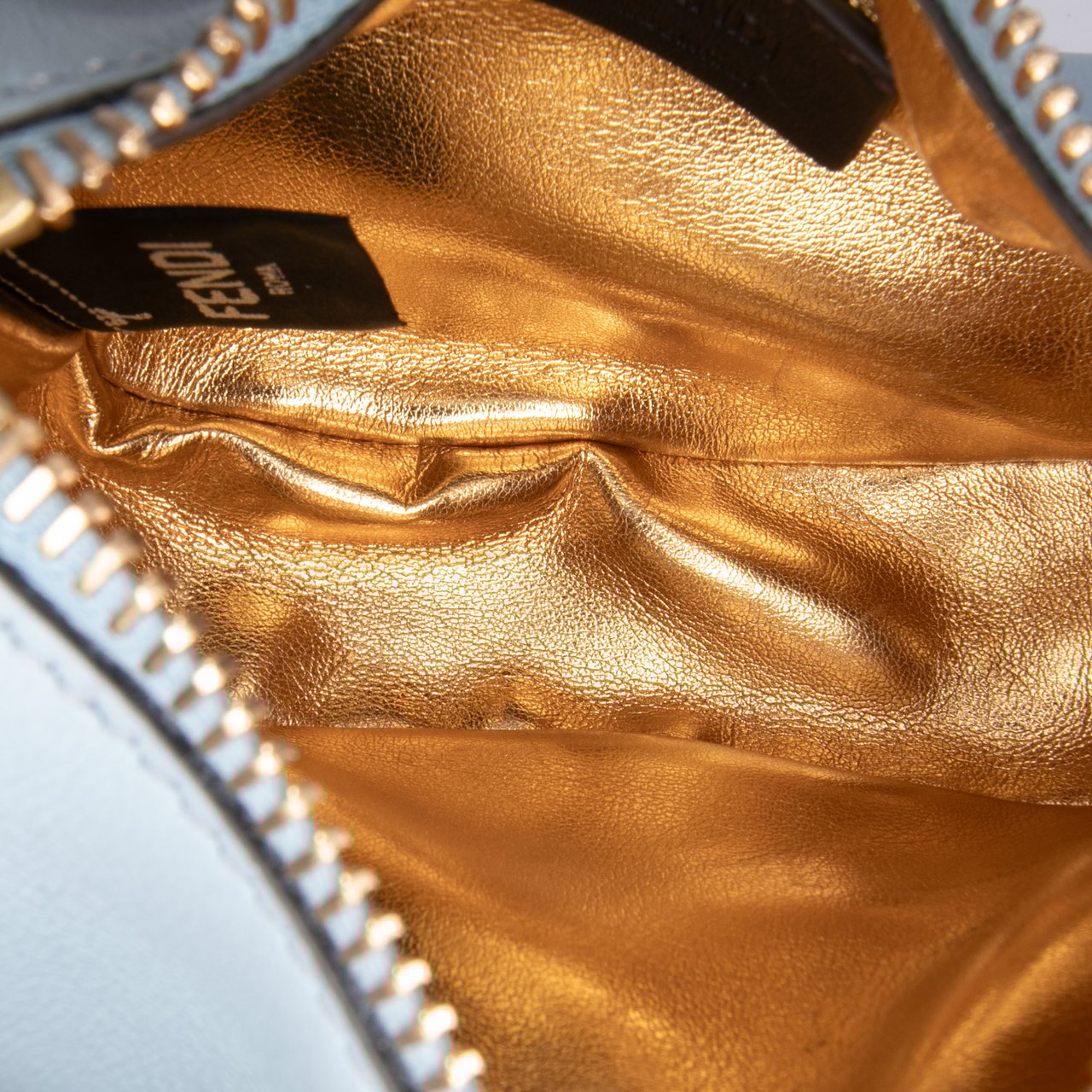 Fendi Nano Leather Fendigraphy Hobo Blauw