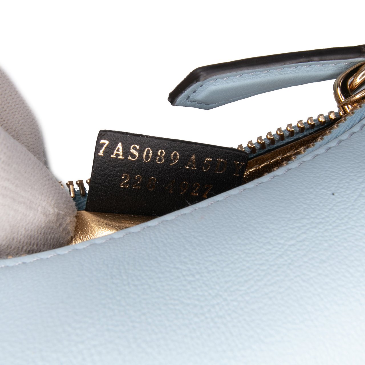 Fendi Nano Leather Fendigraphy Hobo Blauw