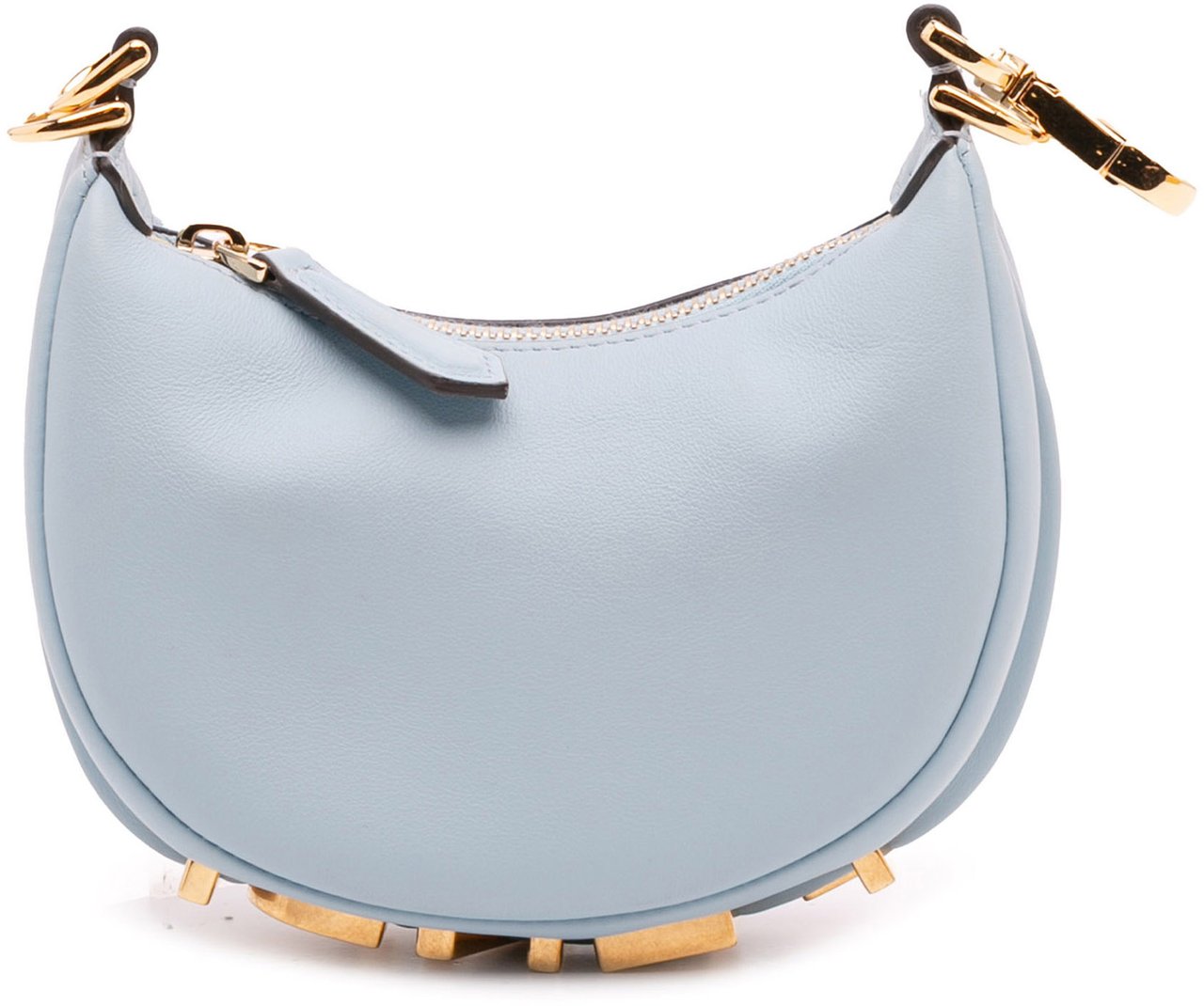 Fendi Nano Leather Fendigraphy Hobo Blauw