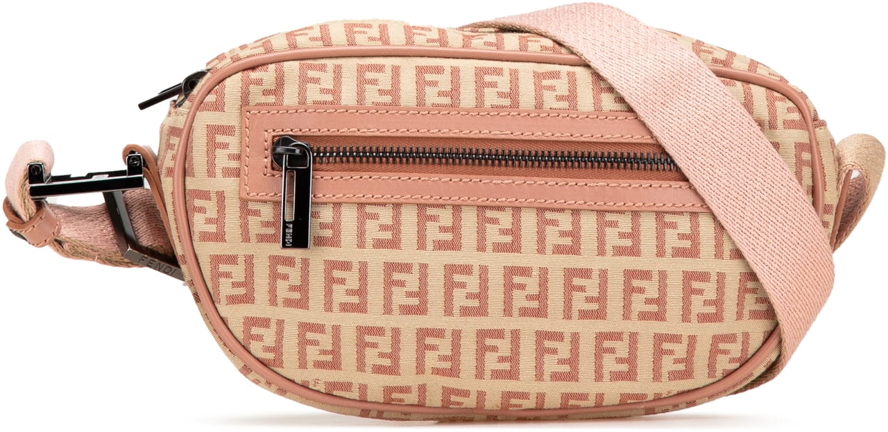 Fendi Zucchino Canvas Crossbody Bruin