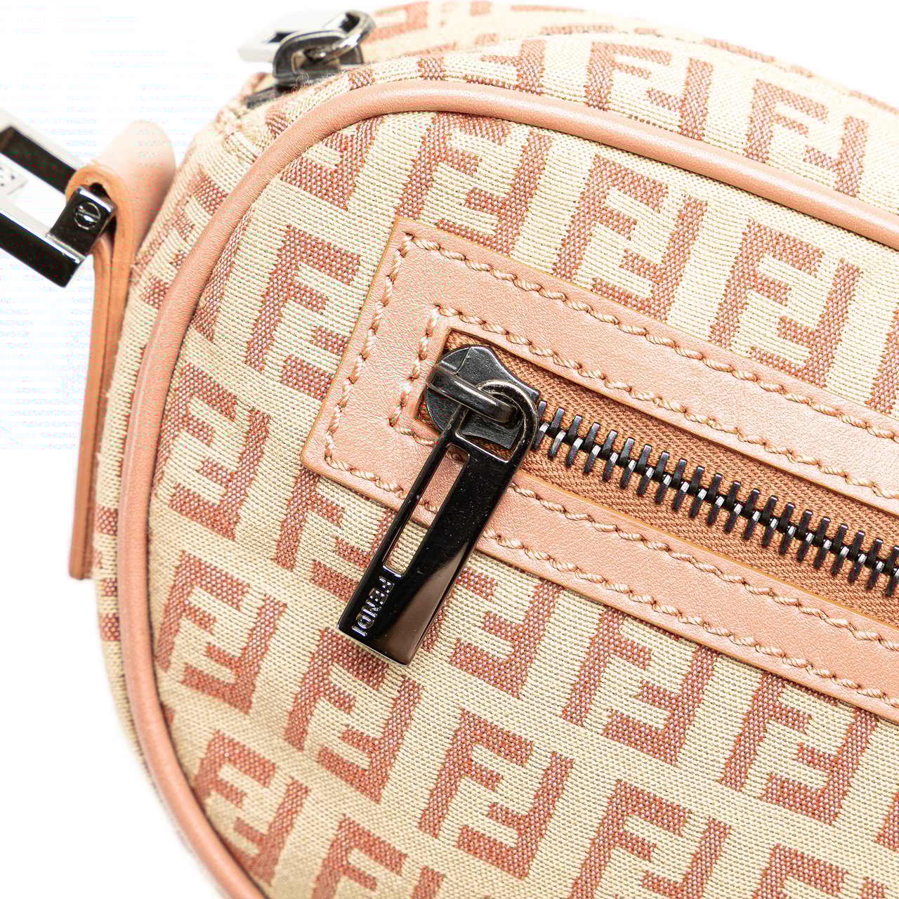 Fendi Zucchino Canvas Crossbody Bruin