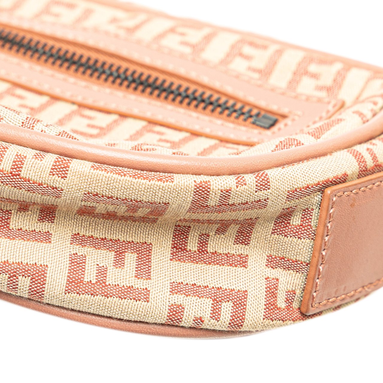 Fendi Zucchino Canvas Crossbody Bruin