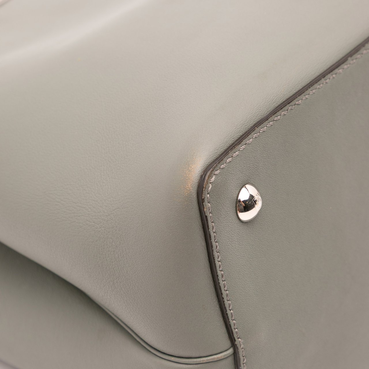 Fendi Petite Leather 2Jours Satchel Grijs
