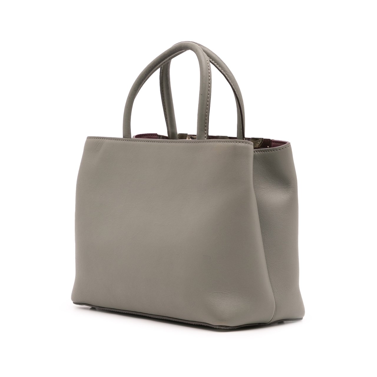 Fendi Petite Leather 2Jours Satchel Grijs