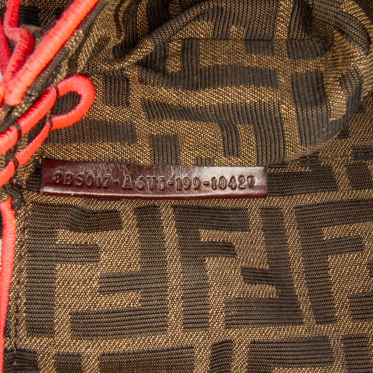 Fendi Mini Zucca Canvas 1974 Roma Amor Baguette Crossbody Bruin