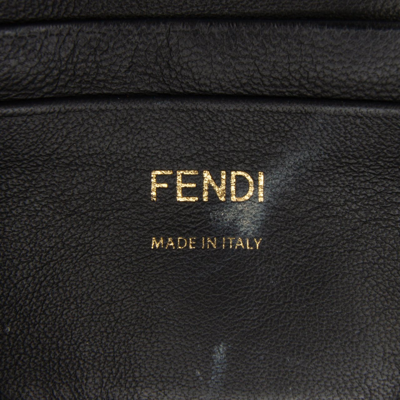 Fendi Mini Zucca Embossed Leather Baguette Satchel Zwart