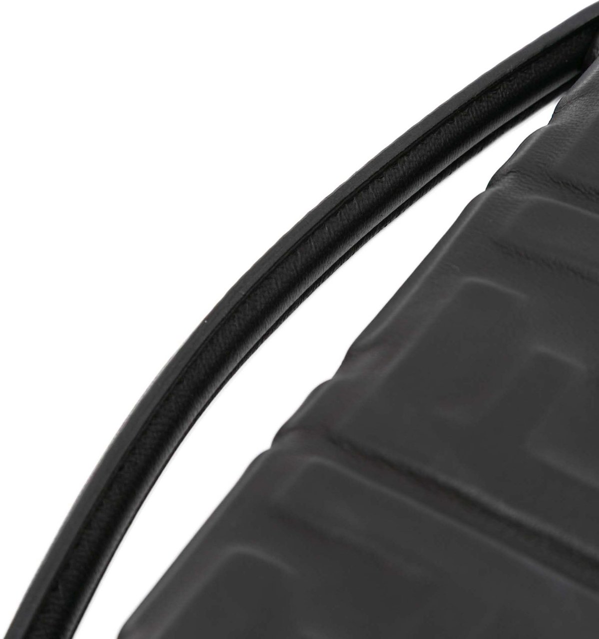 Fendi Mini Zucca Embossed Leather Baguette Satchel Zwart