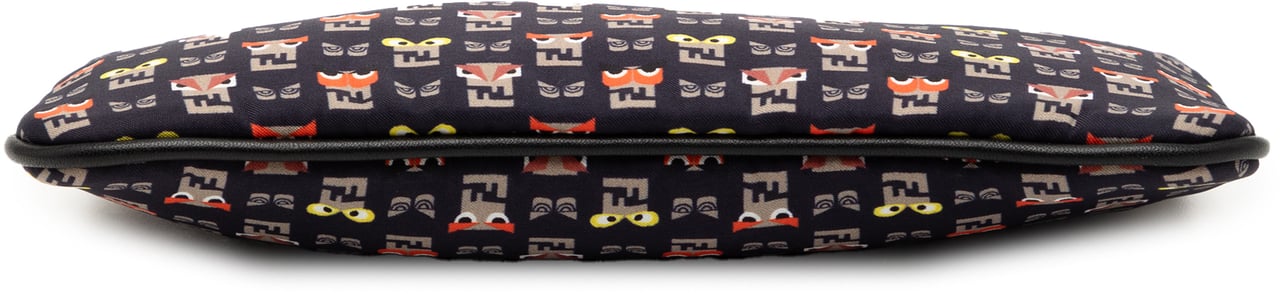 Fendi Canvas Monster Clutch Zwart