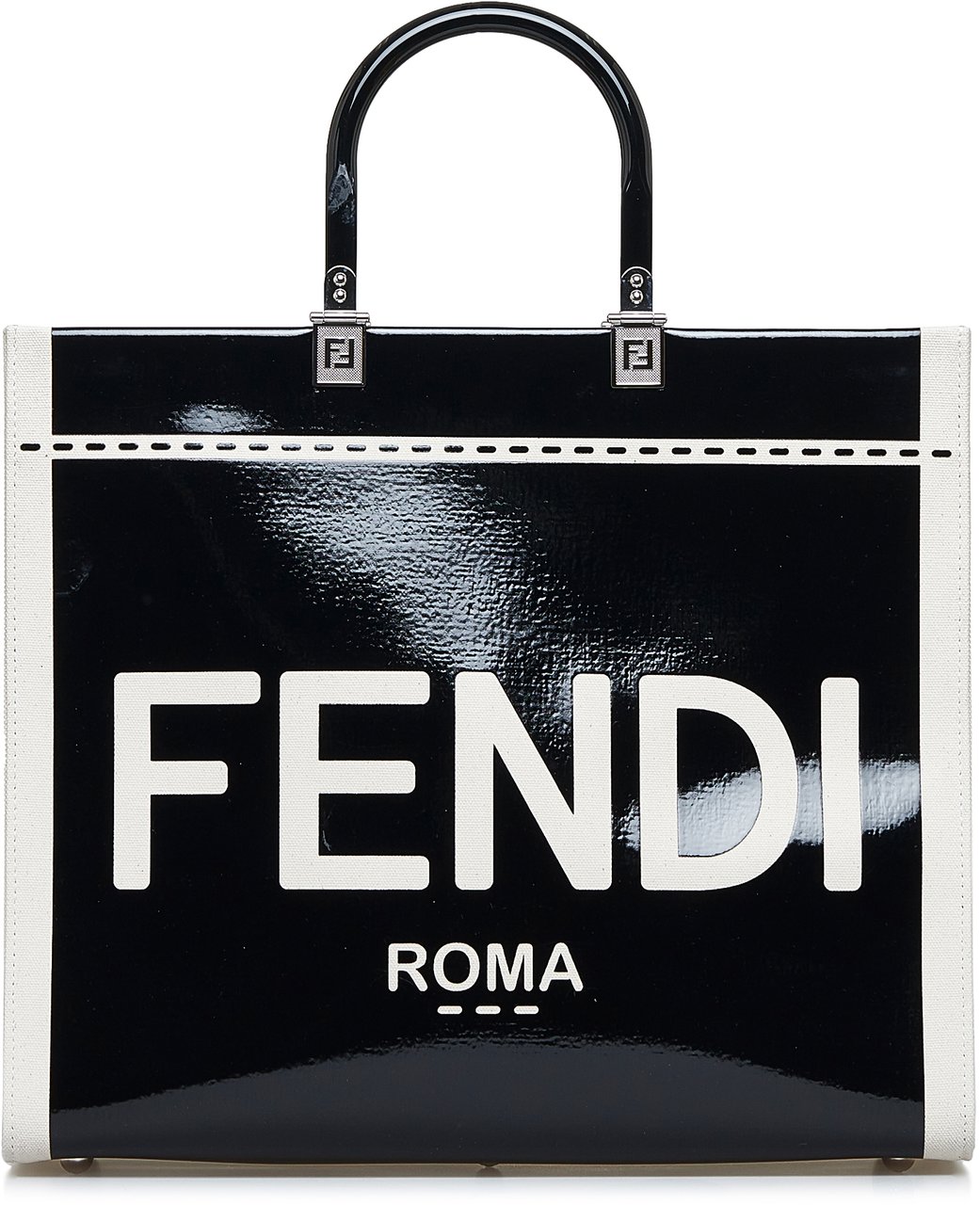 Fendi Medium Sunshine Shopper Tote Zwart