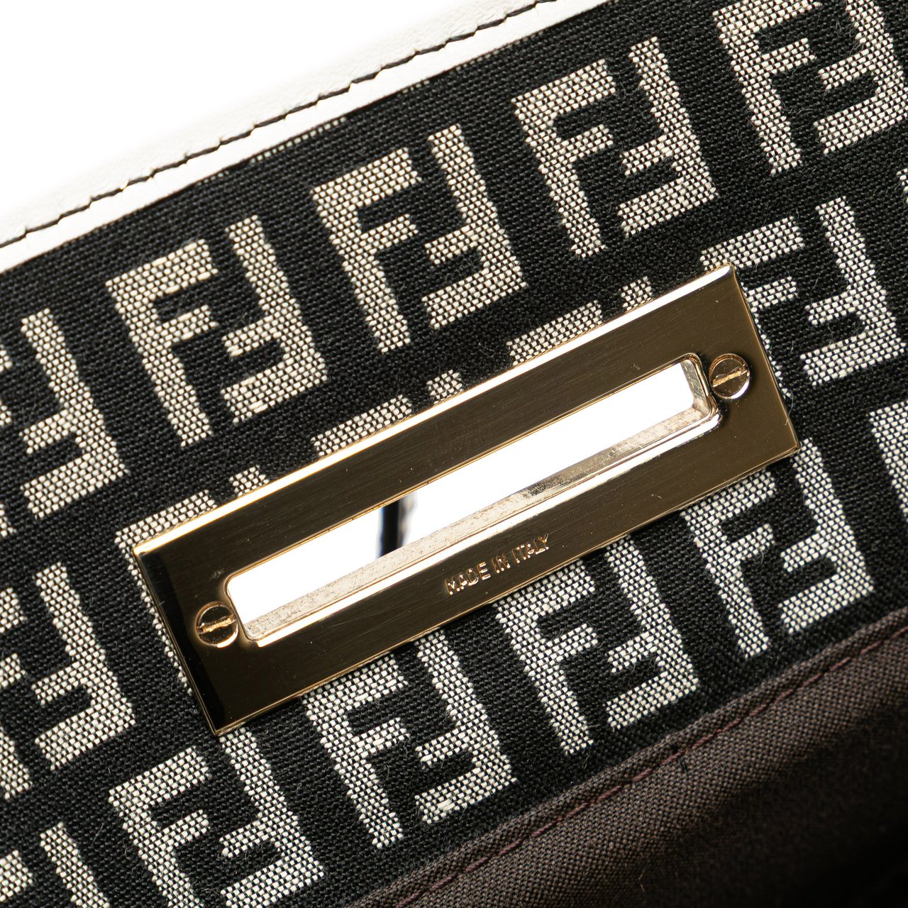 Fendi Zucchino Canvas Tote Zwart
