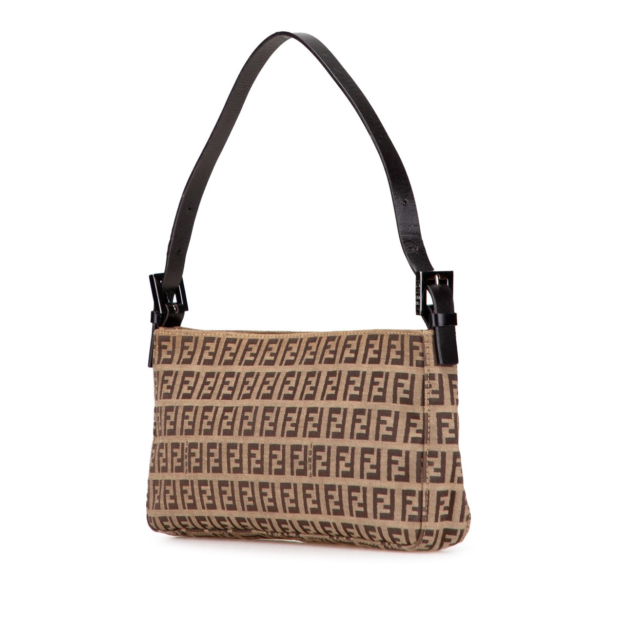 Fendi Zucchino Canvas Pochette Bruin