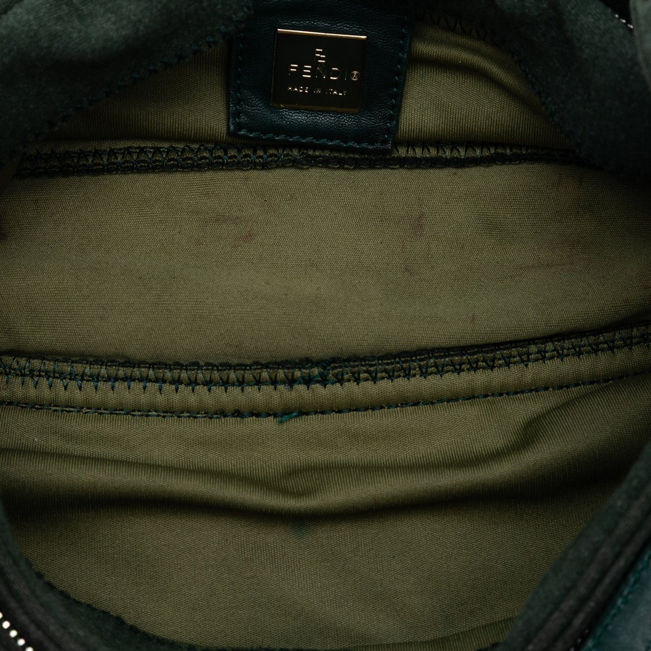 Fendi Wool Mamma Baguette Shoulder Bag Groen