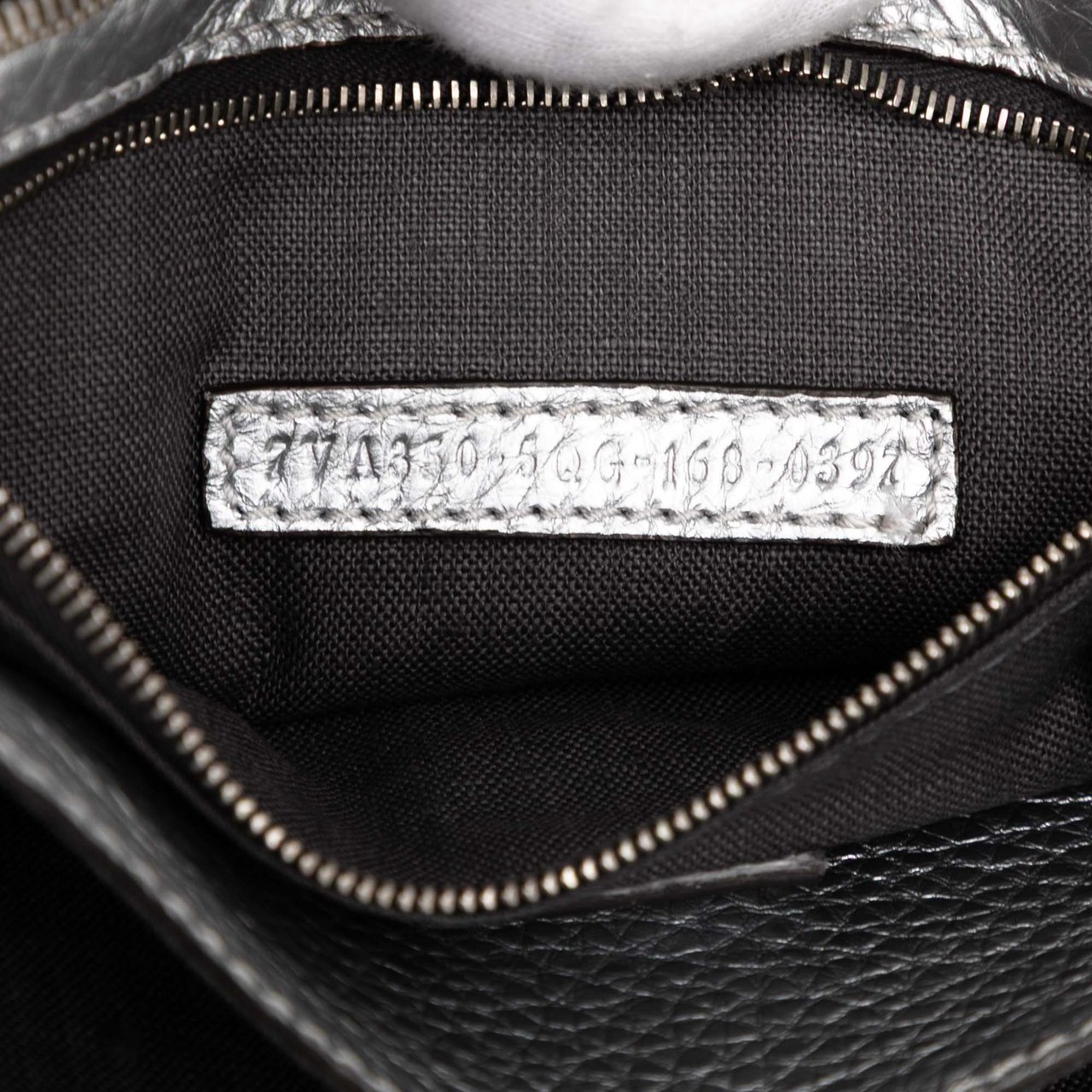 Fendi Metallic Leather Selleria Clutch Zilver