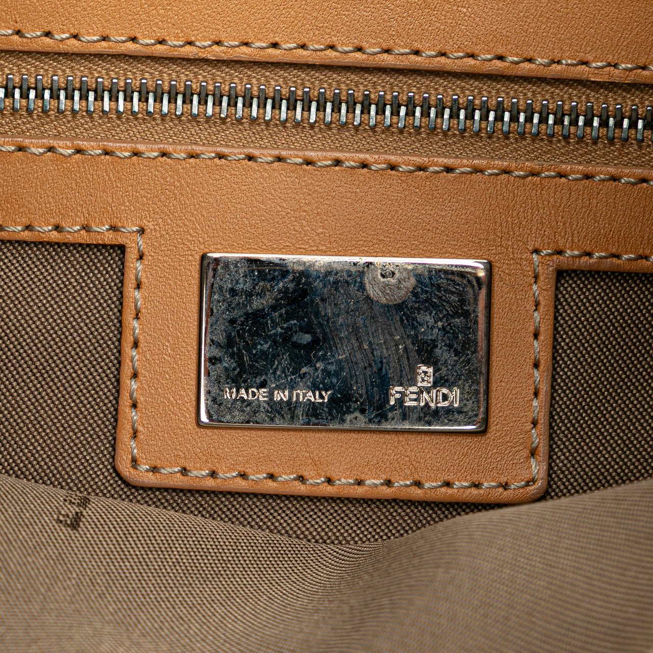 Fendi Zucchino Canvas Hobo Blauw