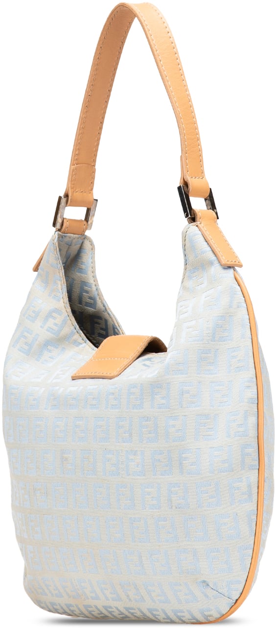 Fendi Zucchino Canvas Hobo Blauw