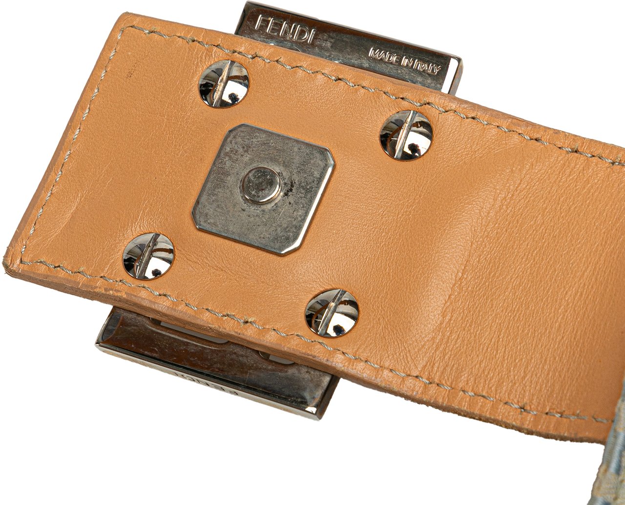 Fendi Zucchino Canvas Hobo Blauw