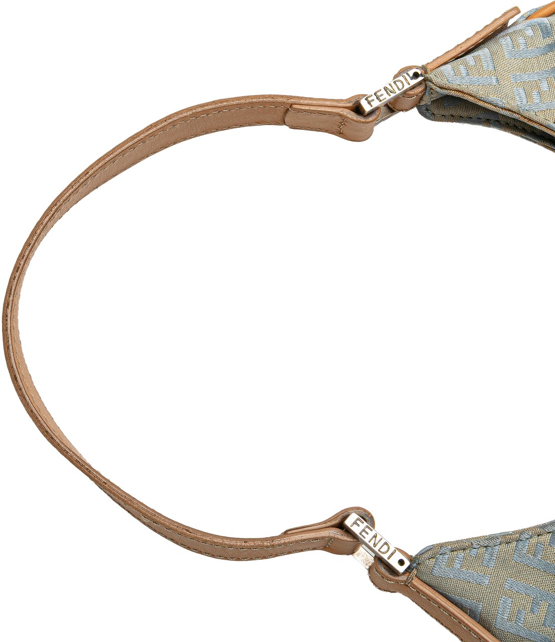 Fendi Zucchino Canvas Hobo Blauw