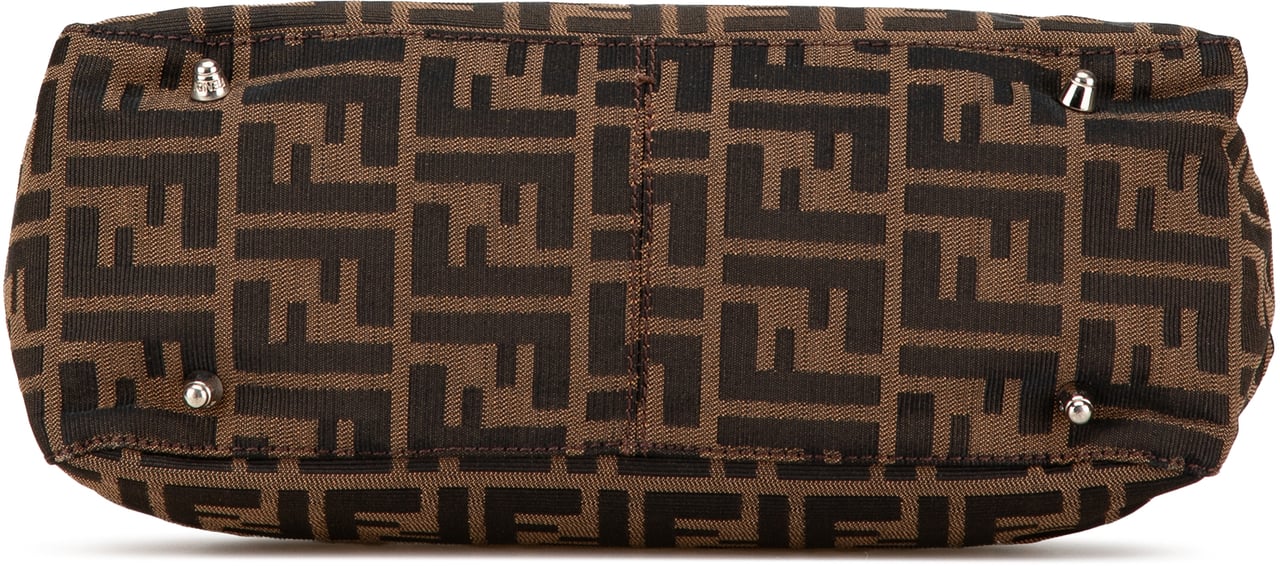 Fendi Small Zucca Canvas Twins Tote Bruin