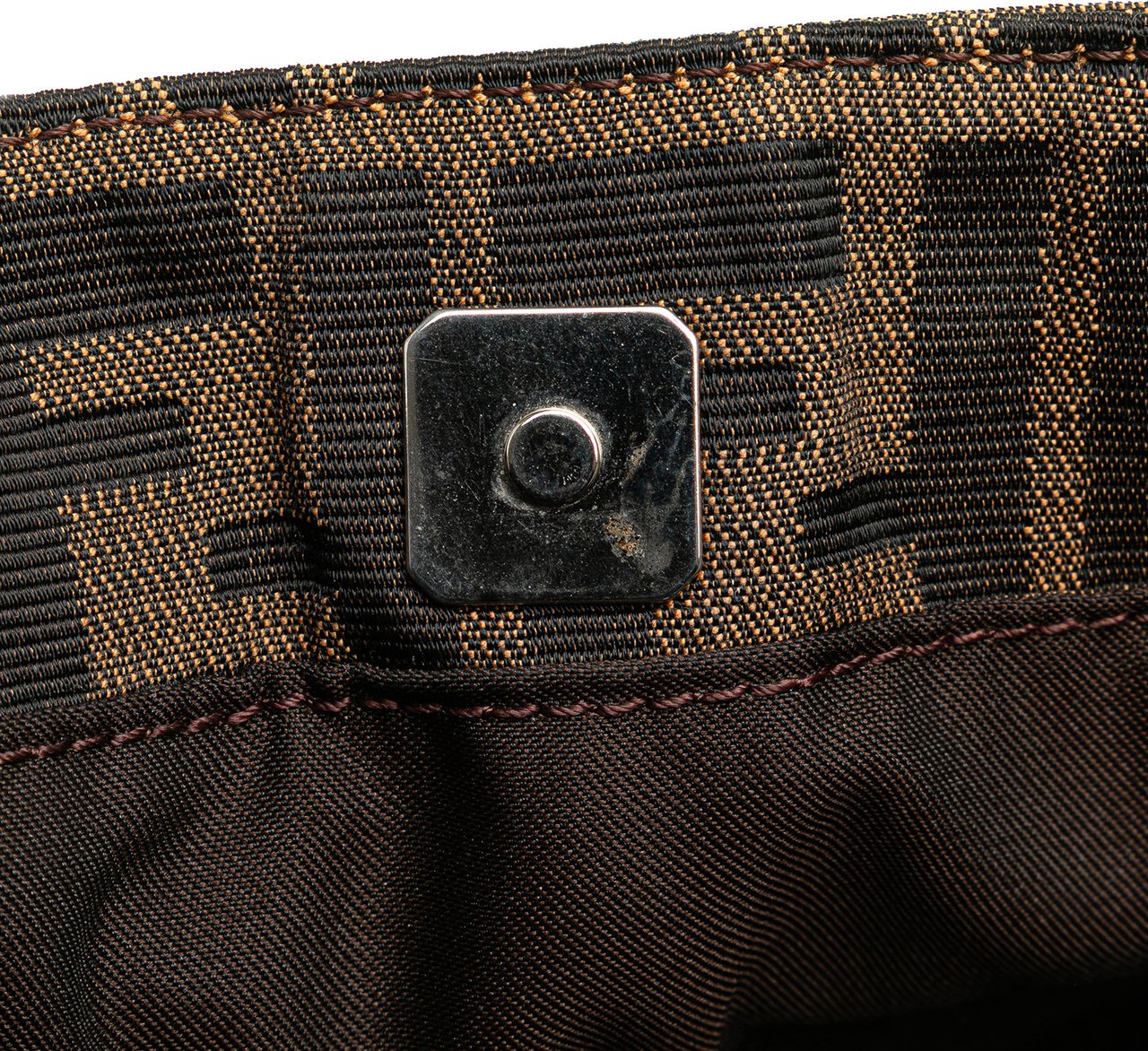 Fendi Small Zucca Canvas Twins Tote Bruin