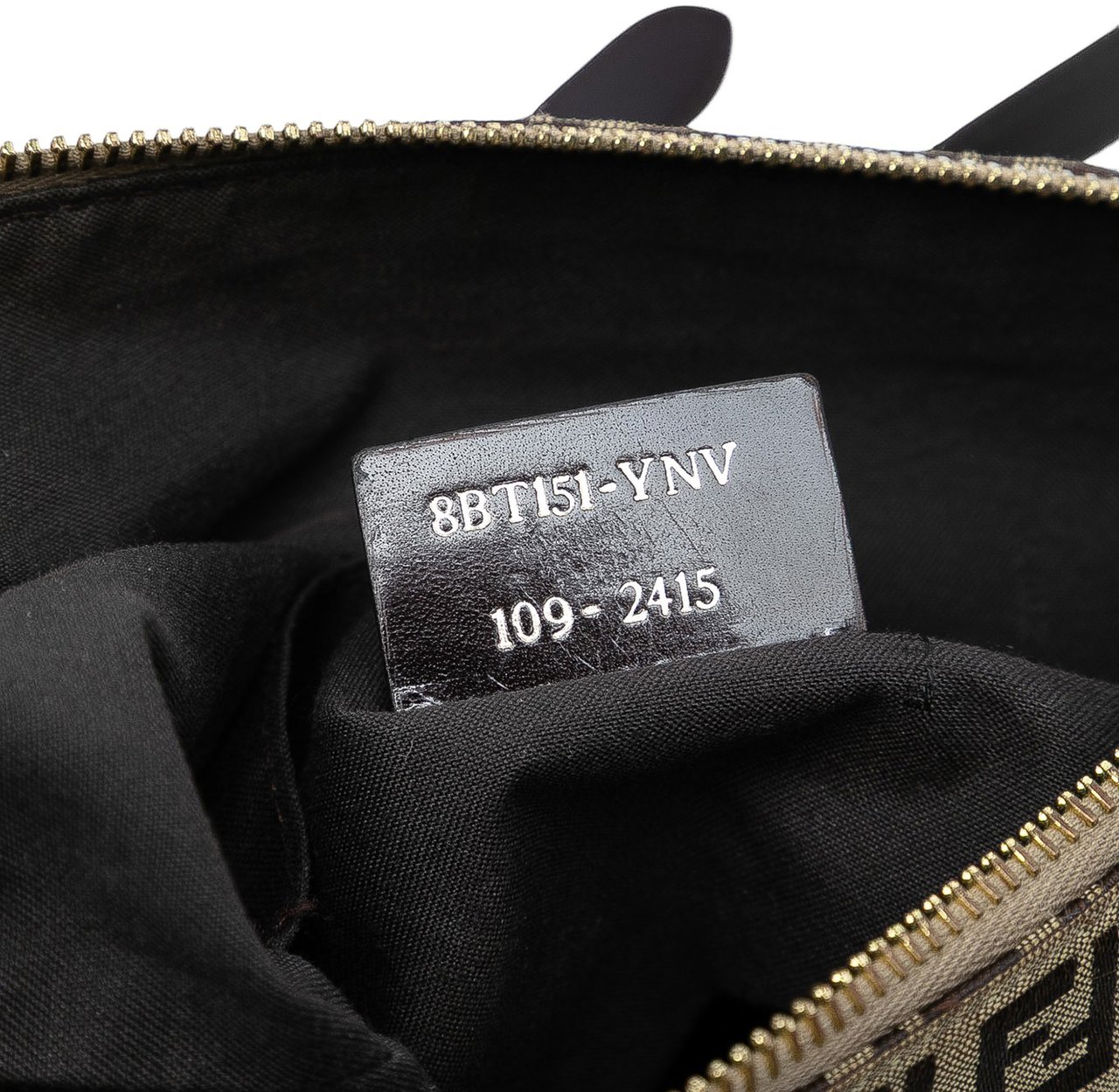 Fendi Zucchino Canvas Crossbody Bruin