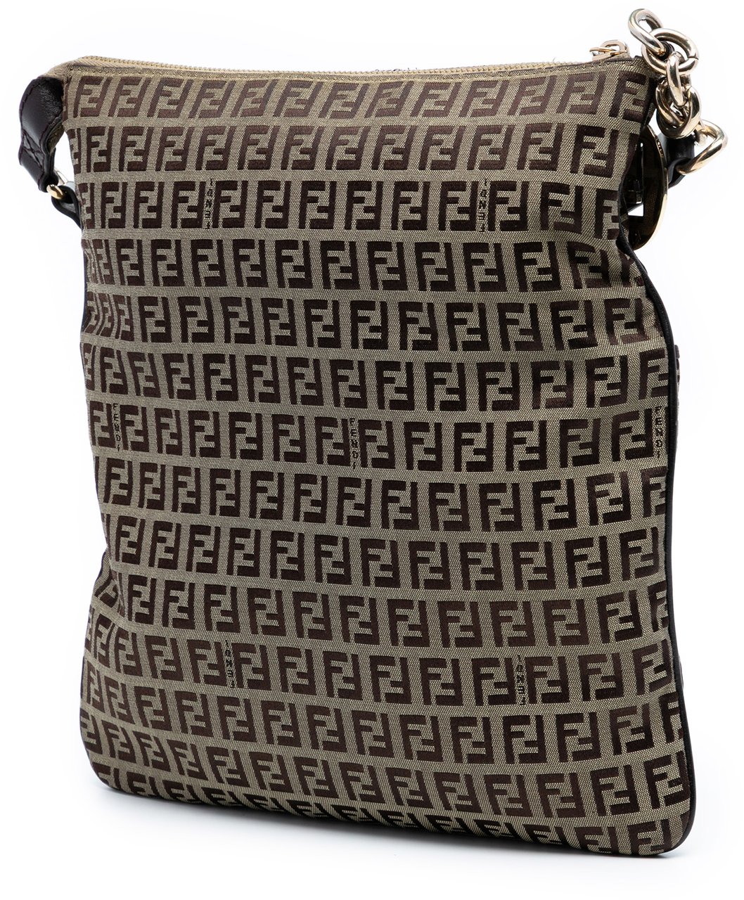 Fendi Zucchino Canvas Crossbody Bruin