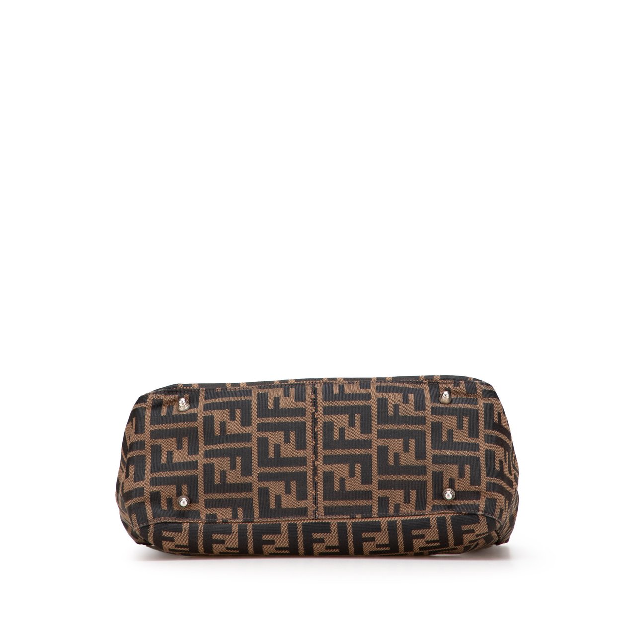 Fendi Small Zucca Canvas Twins Tote Bruin