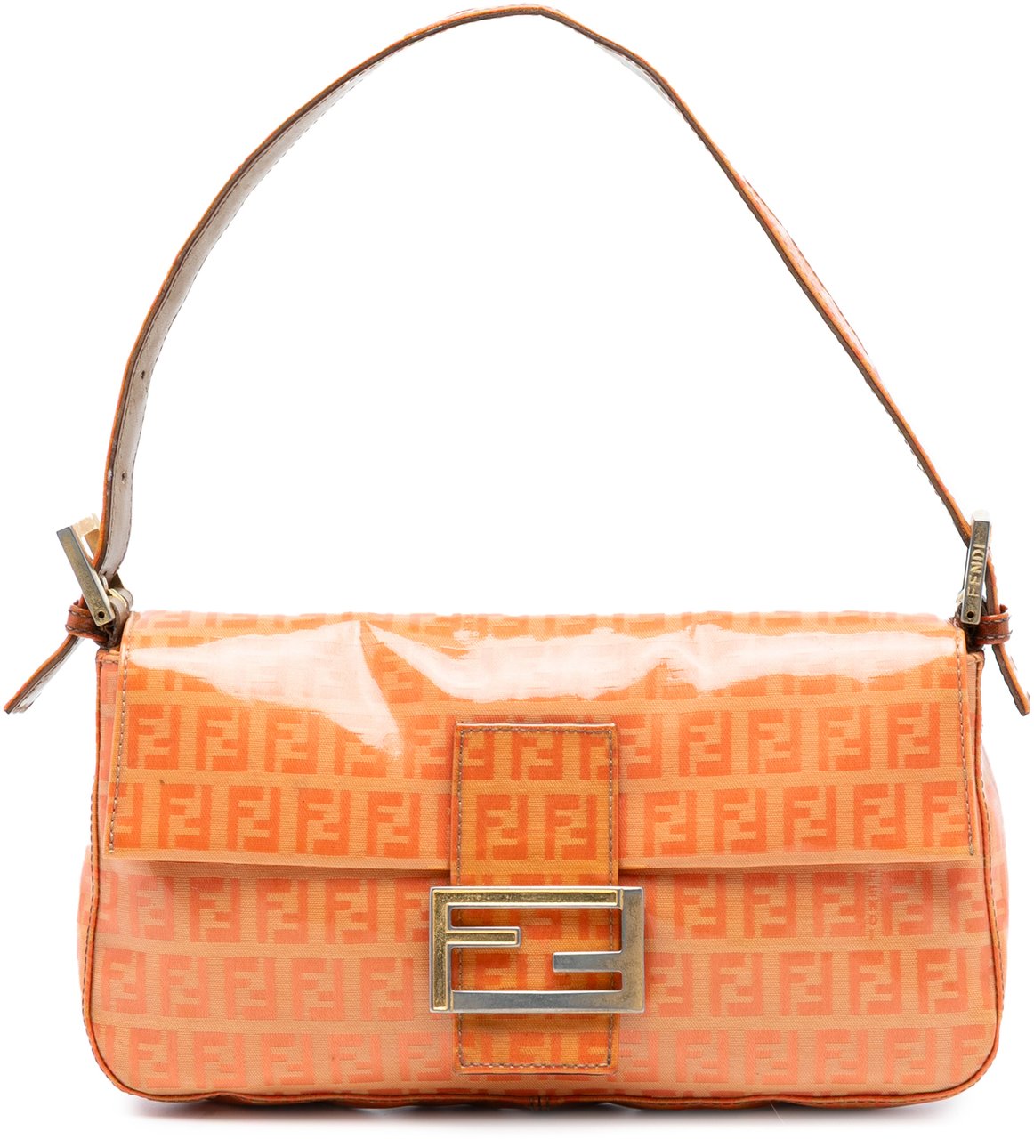 Fendi Zucchino Crystal Baguette Oranje