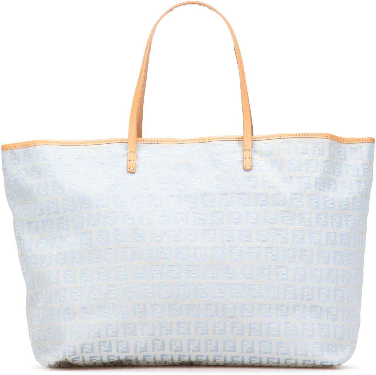Fendi Medium Zucchino Canvas Roll Tote Blauw