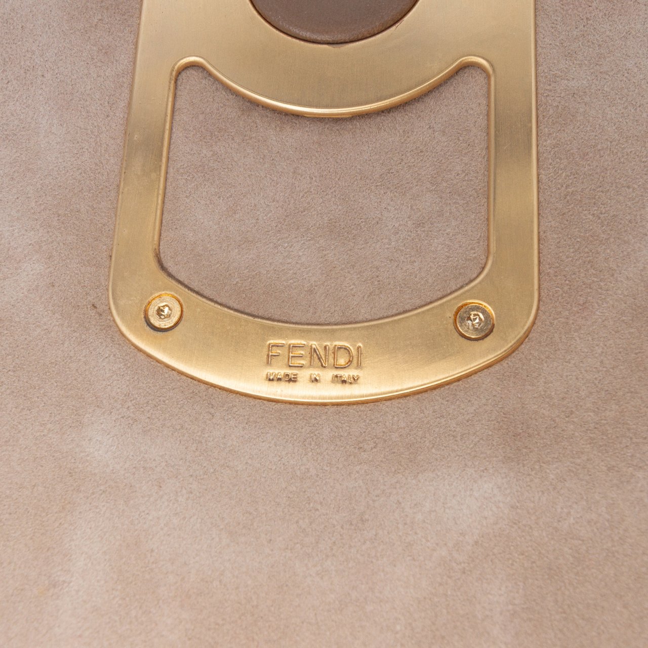 Fendi Calfskin Colorblock Anna Satchel Bruin