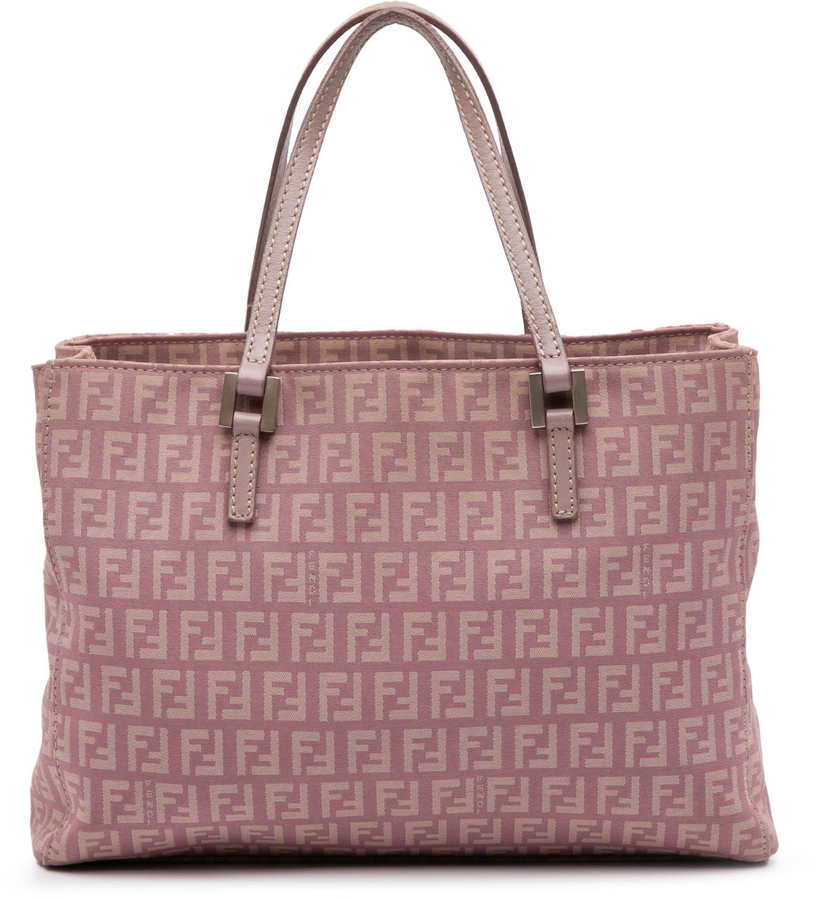 Fendi Zucchino Canvas Tote Paars