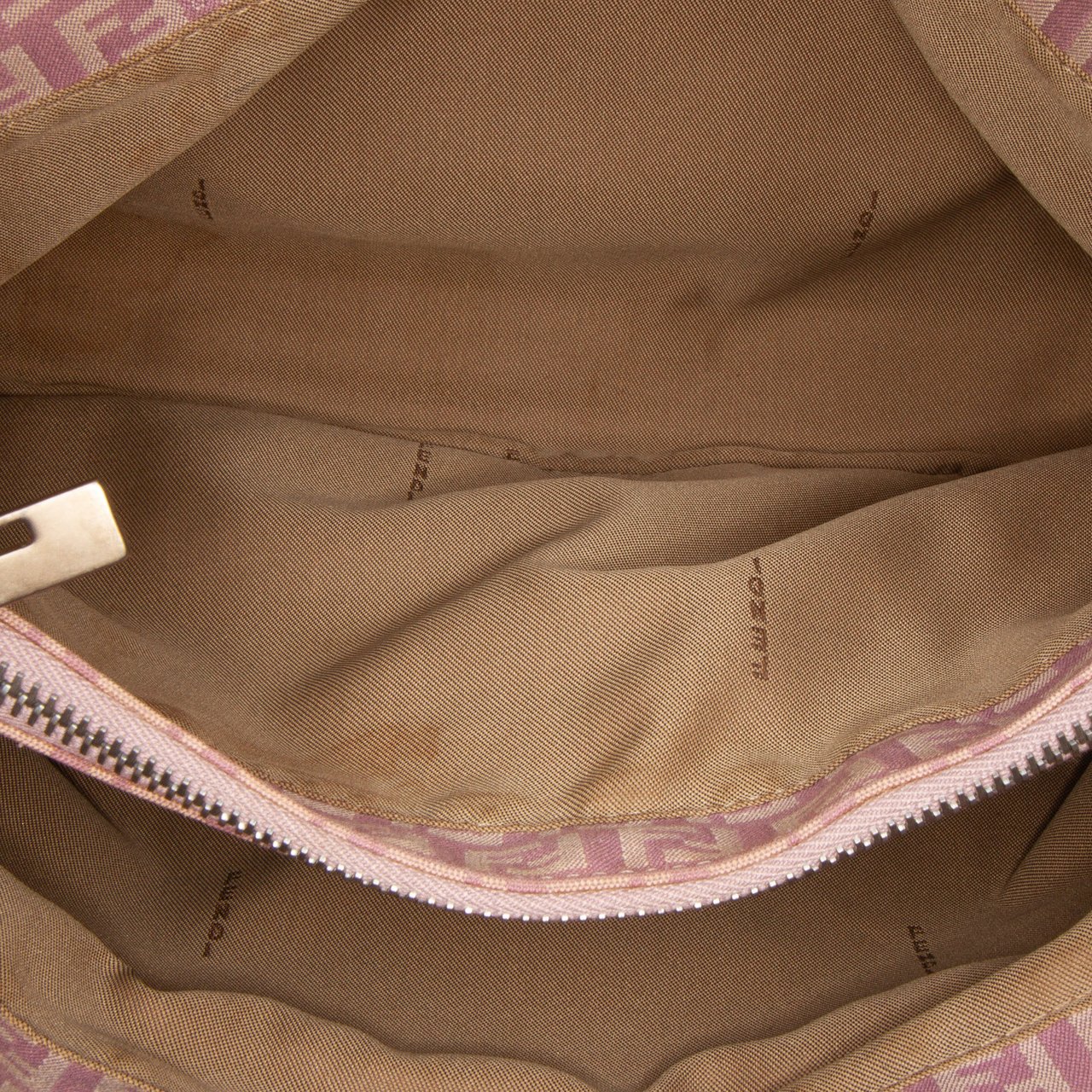 Fendi Zucchino Canvas Tote Paars