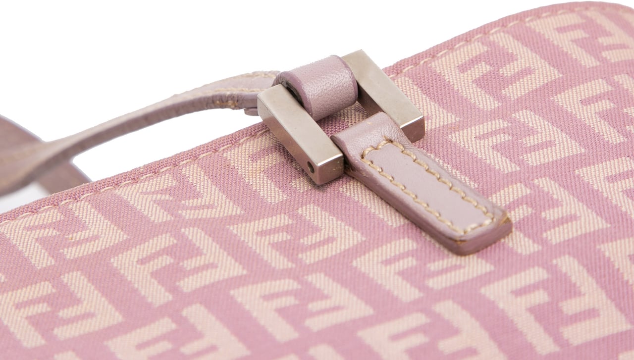 Fendi Zucchino Canvas Tote Paars