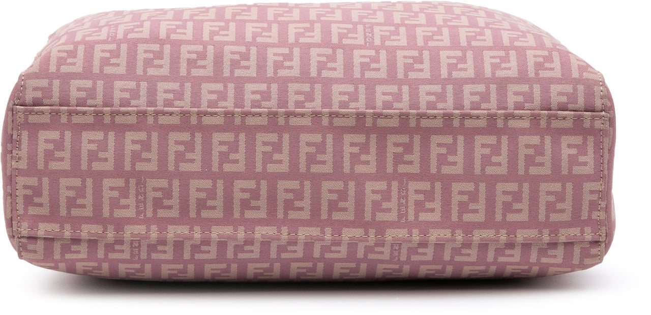 Fendi Zucchino Canvas Tote Paars