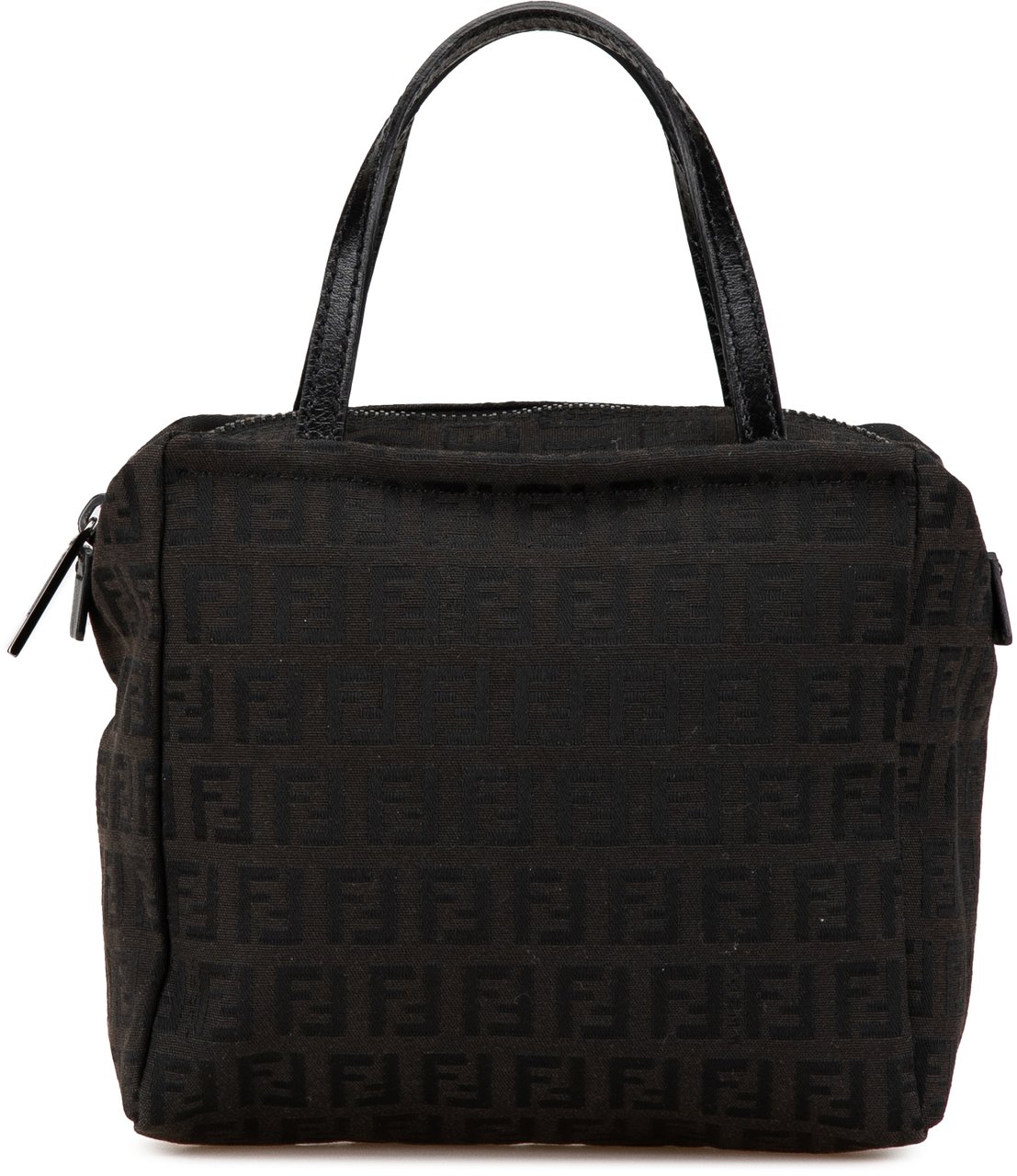 Fendi Mini Zucchino Canvas Handbag Zwart