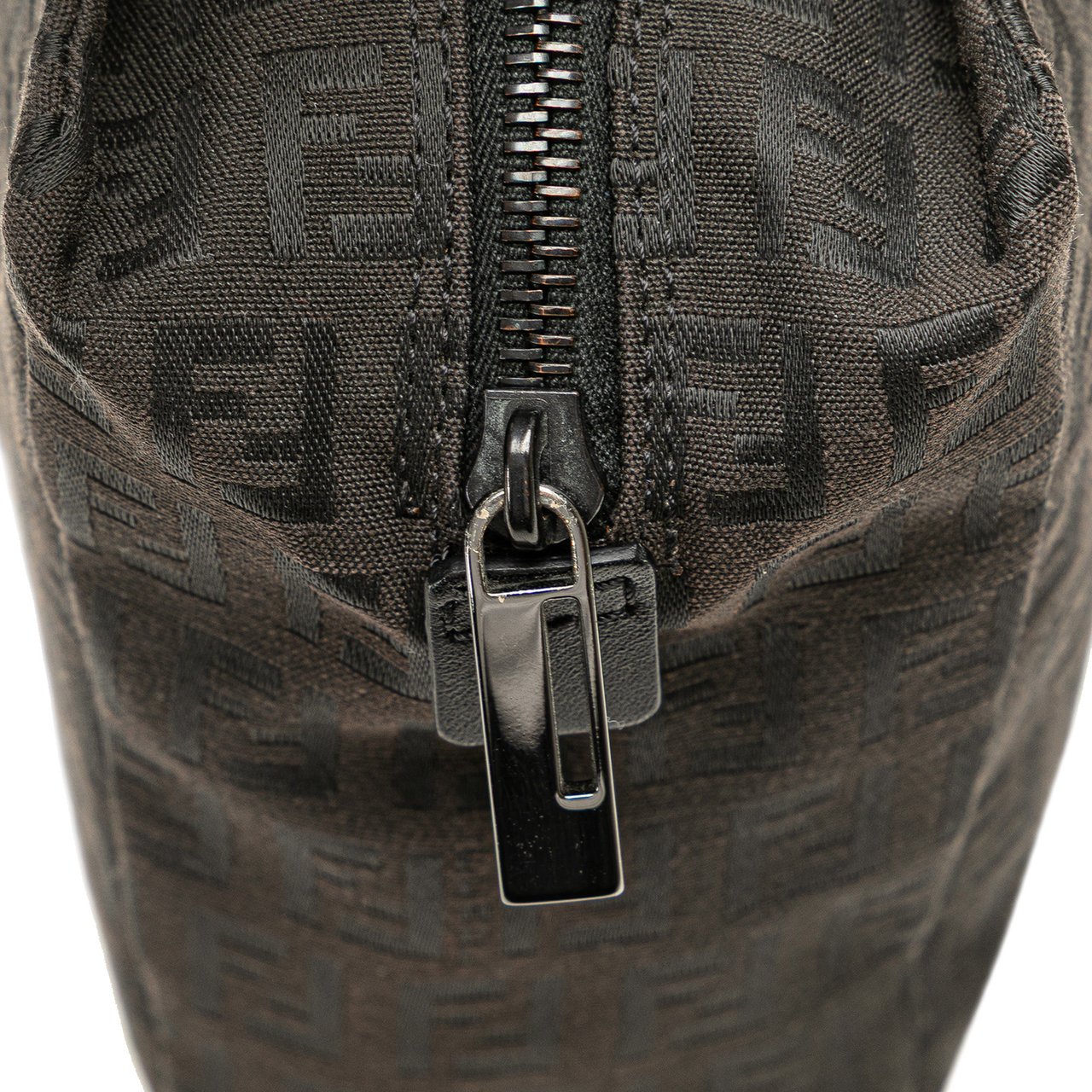 Fendi Mini Zucchino Canvas Handbag Zwart