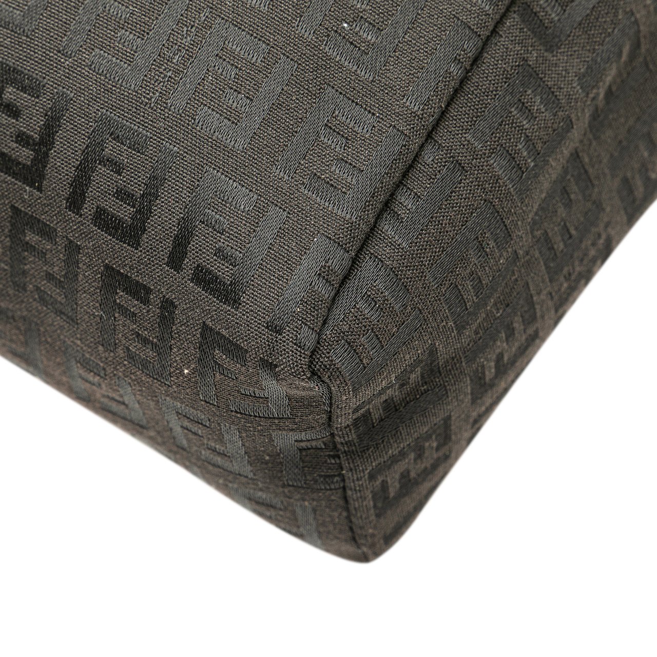 Fendi Mini Zucchino Canvas Handbag Zwart