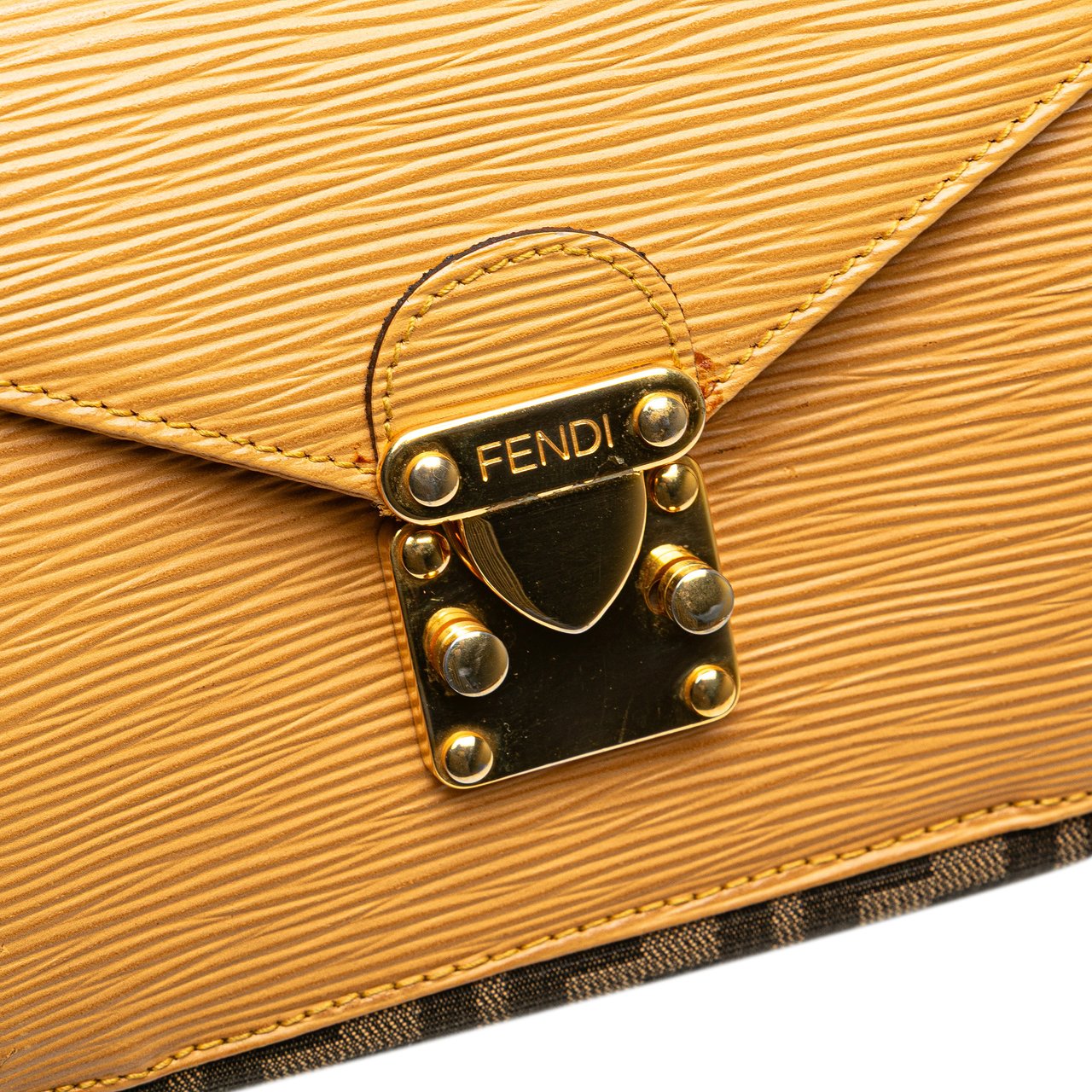 Fendi Zucca Canvas Front Pocket Tote Bruin