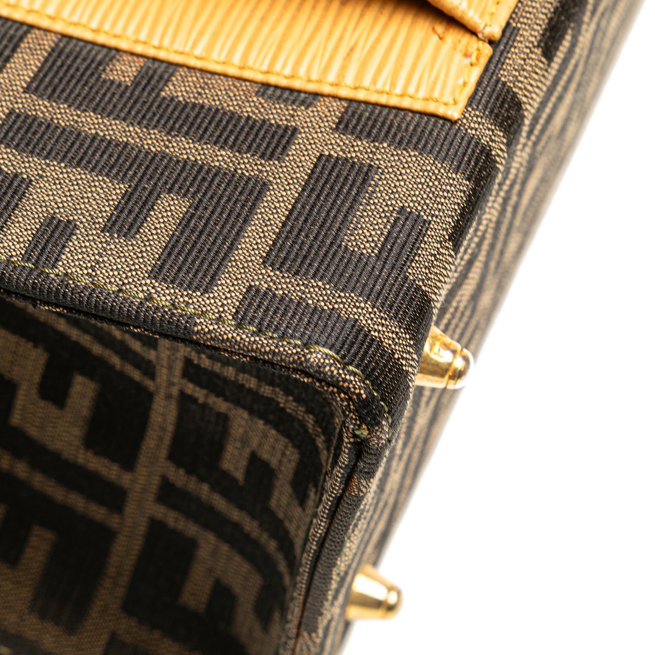Fendi Zucca Canvas Front Pocket Tote Bruin