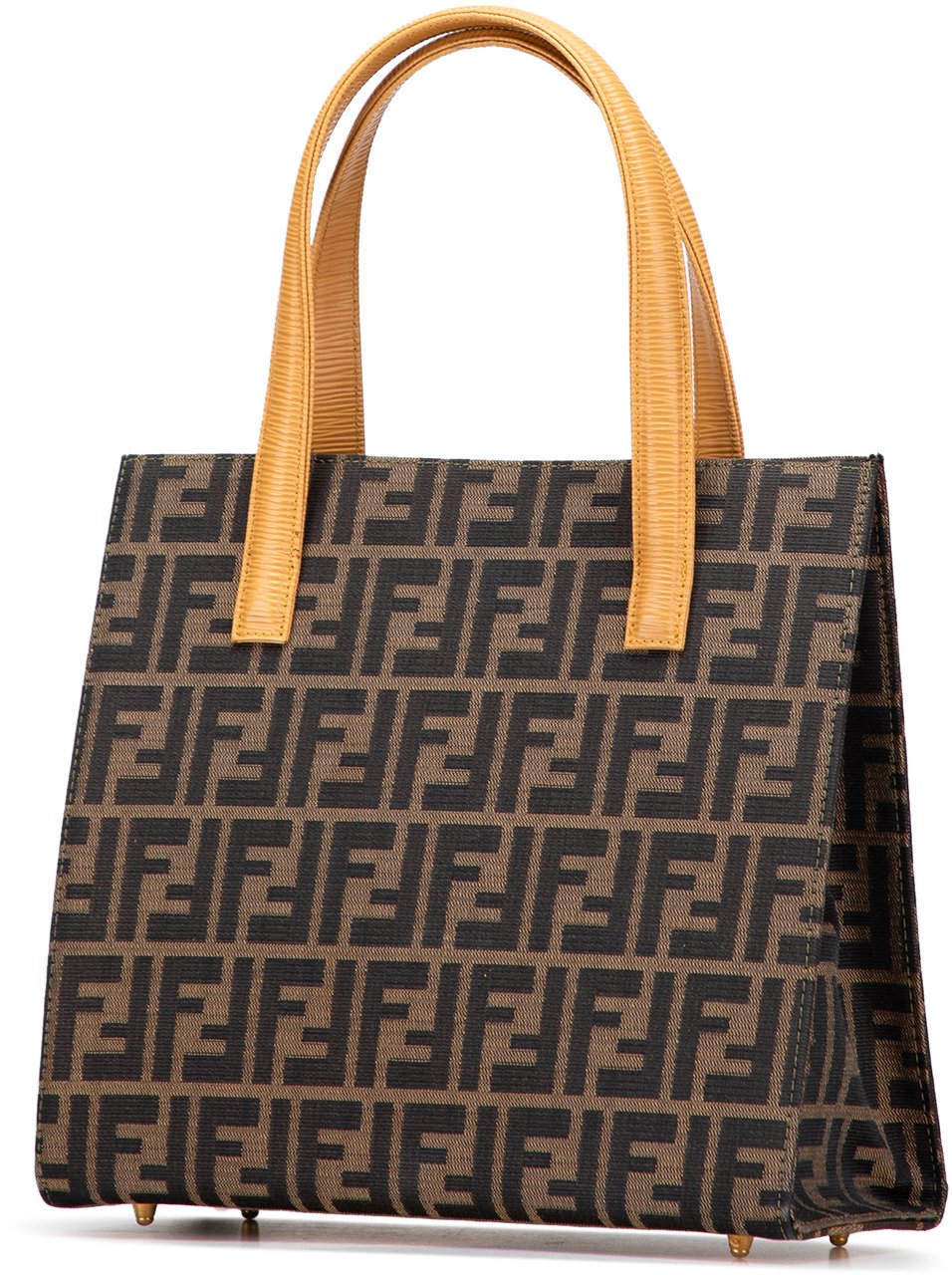 Fendi Zucca Canvas Front Pocket Tote Bruin