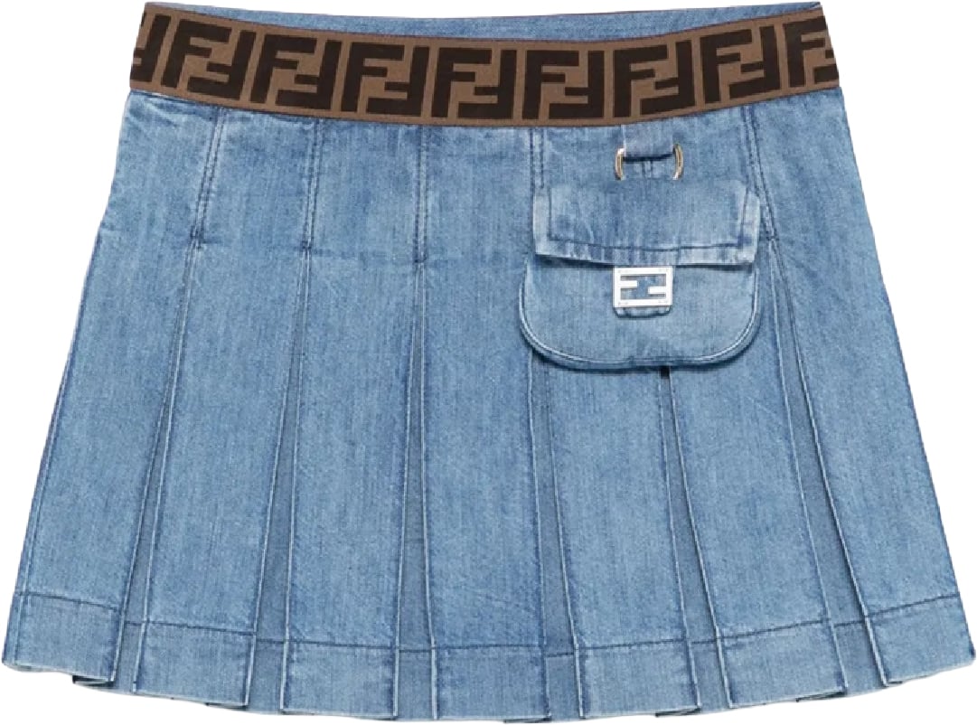 Fendi gonna light denim divers Divers